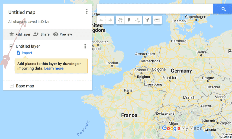 Naming your map in Google