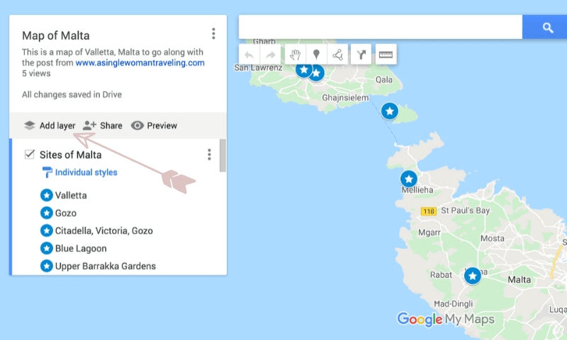 Making a Map in Google to Send