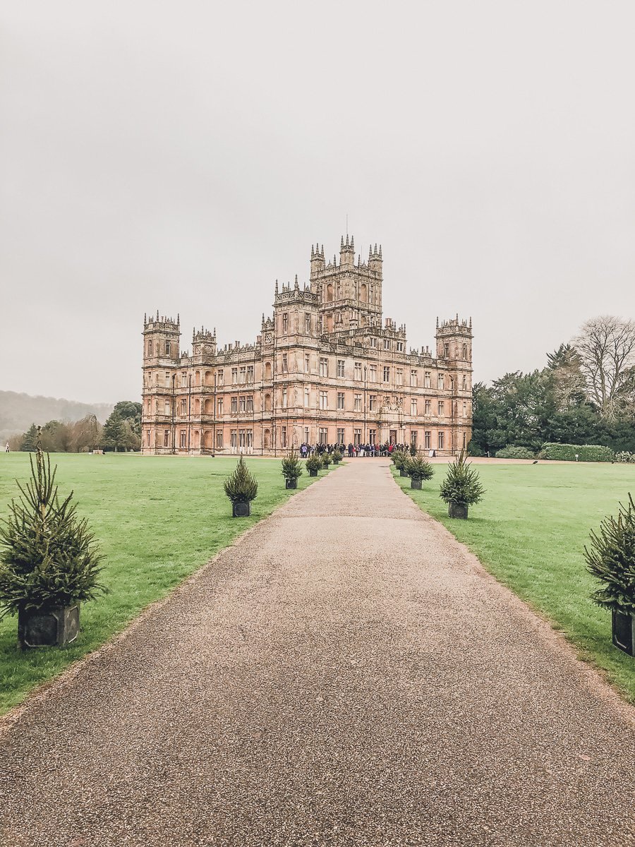View of Highclere Castle from Downton Abbey
