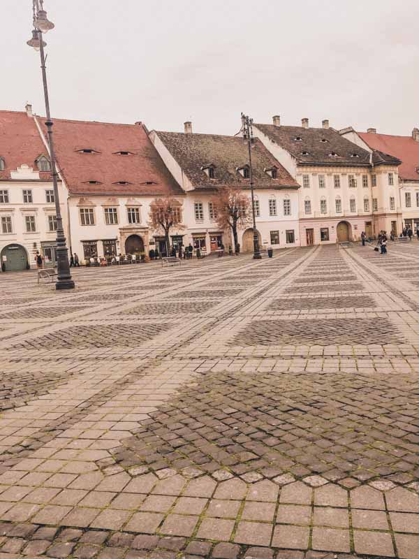 Old Town Square in Sibiu Romania