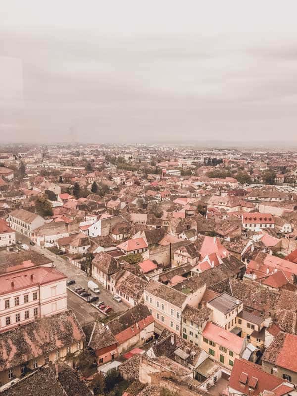Overview of Sibiu Romania