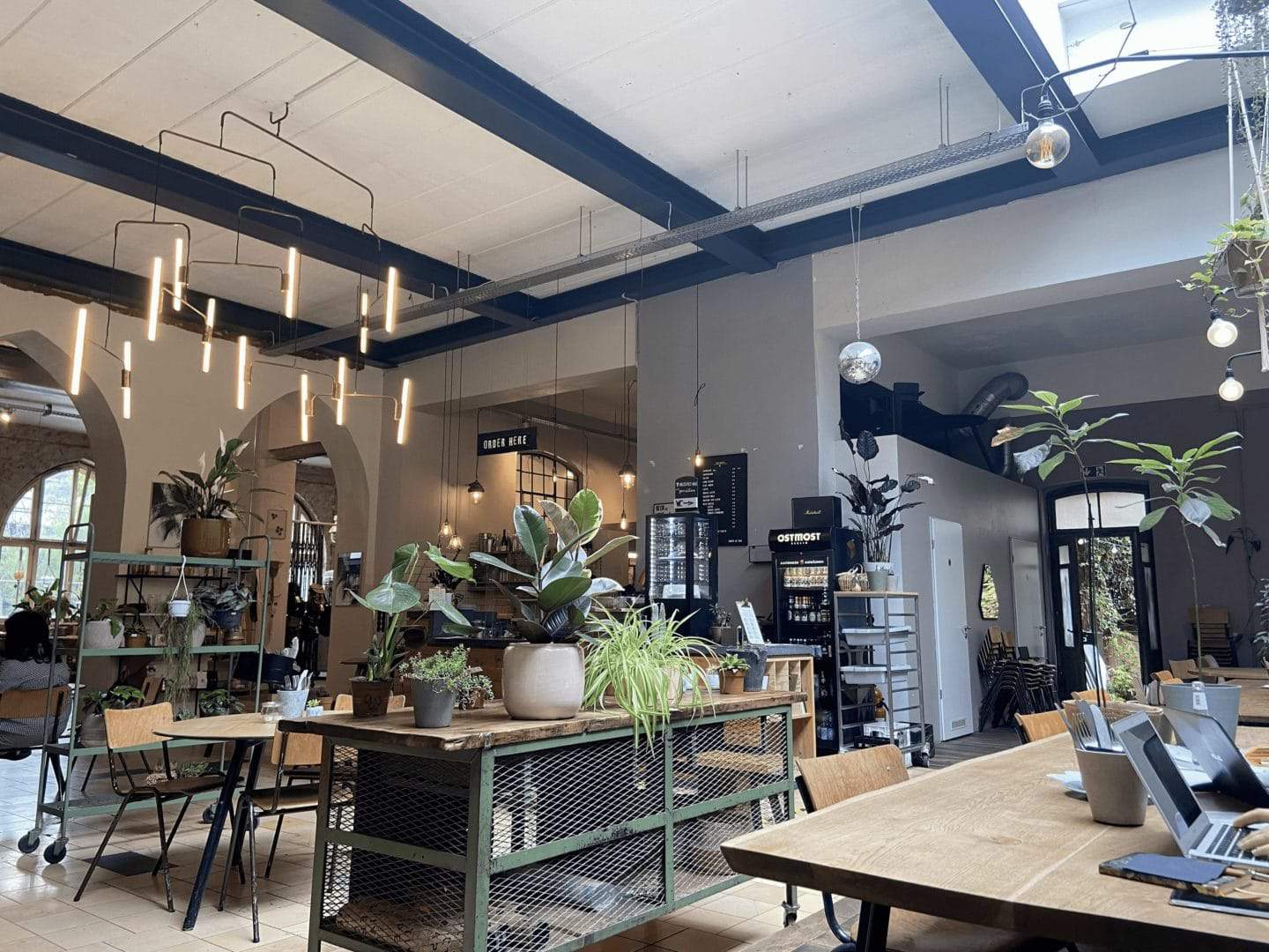 Interior view of Hallesches Haus, one of the best cafes to work in Berlin.