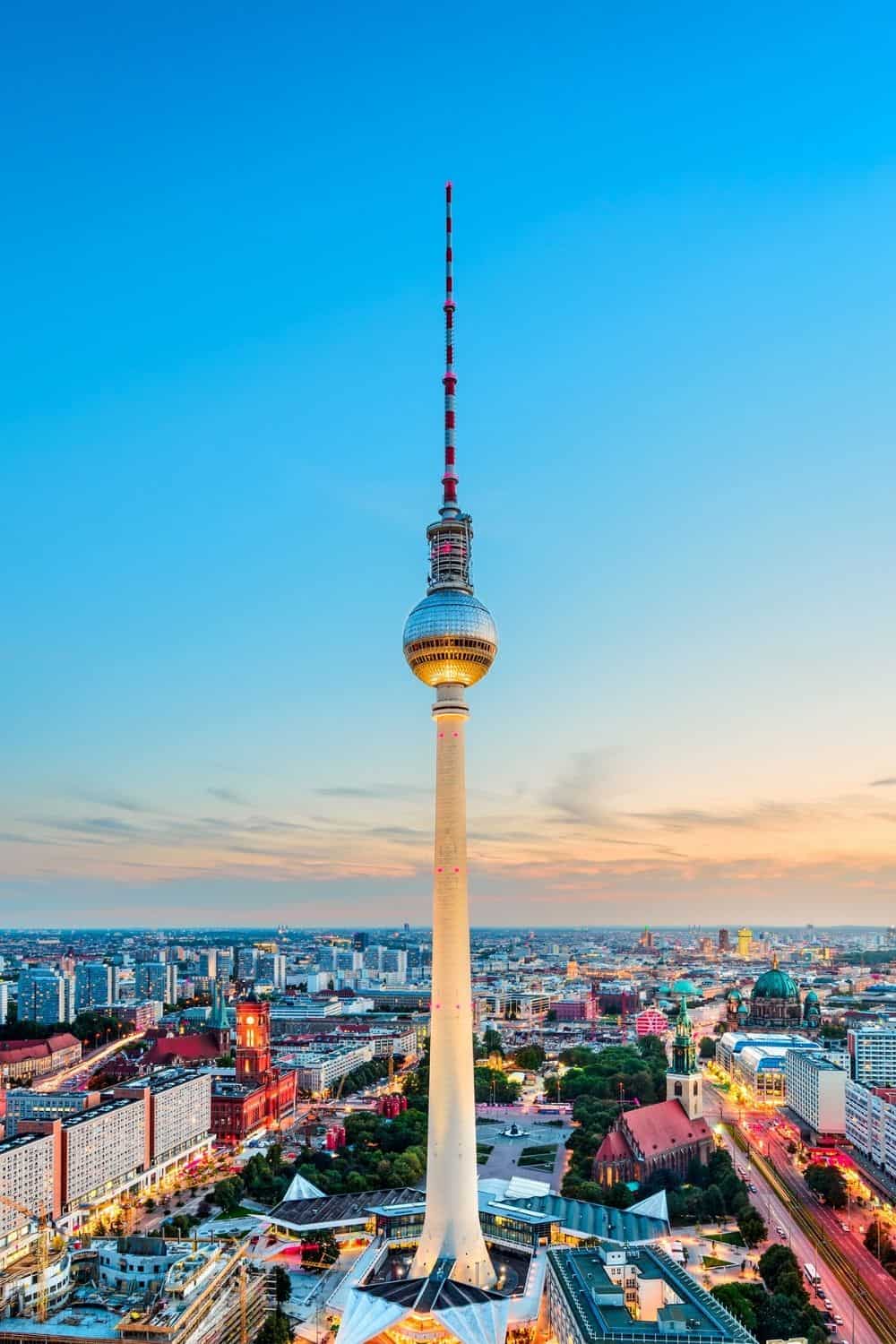 Deregister From Berlin & Cancel Contracts. View of the Berlin TV tower.