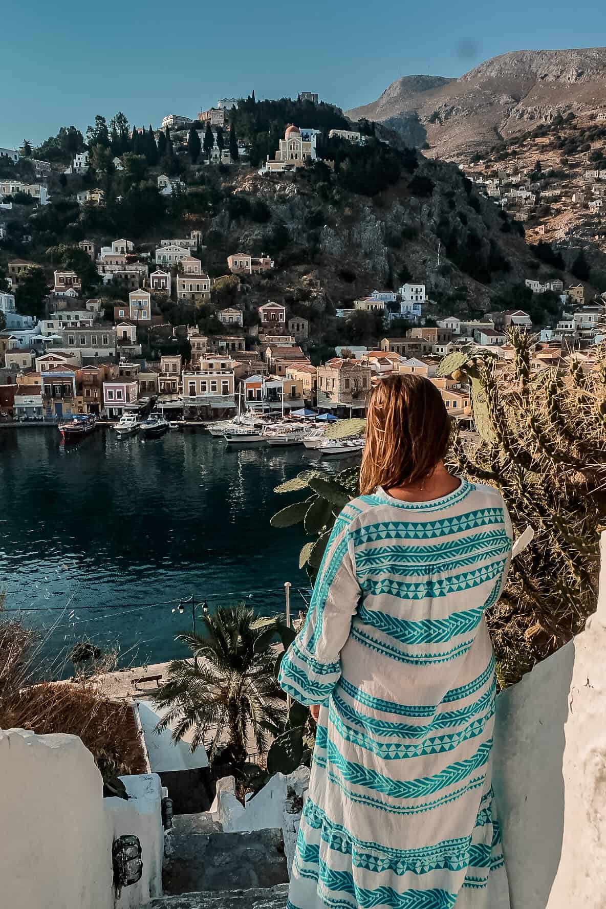A Solo Woman traveling in Symi, Greece