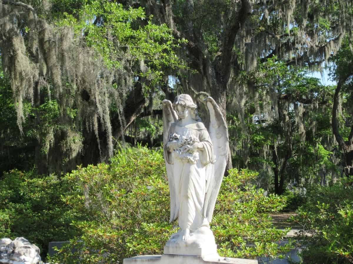 An angel statue at the Bonaventure Cemetery as seen on my solo trip to Savannah, GA.