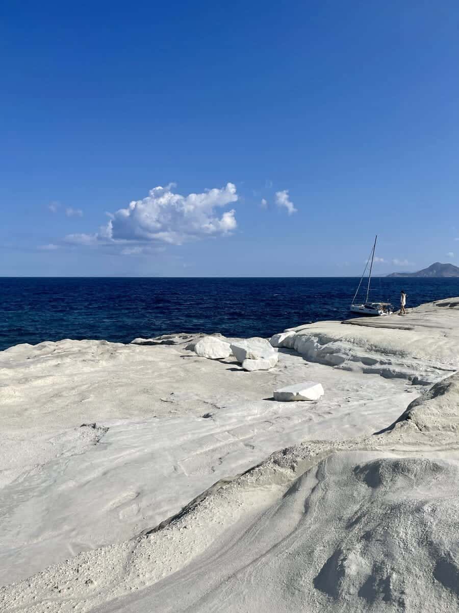 Sarakiniko Beach in Milos
