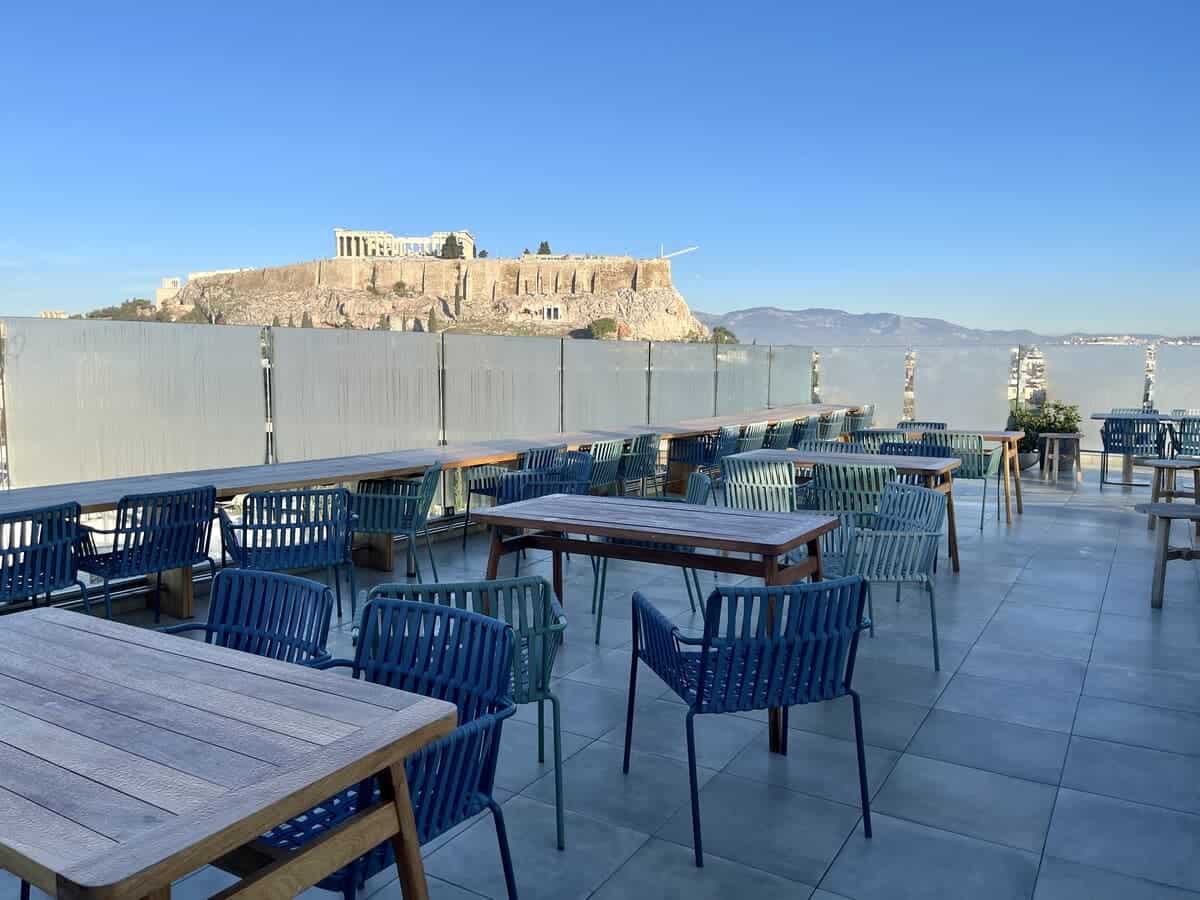 Rooftop Terrace at Coco-Mat Hotel in Athens