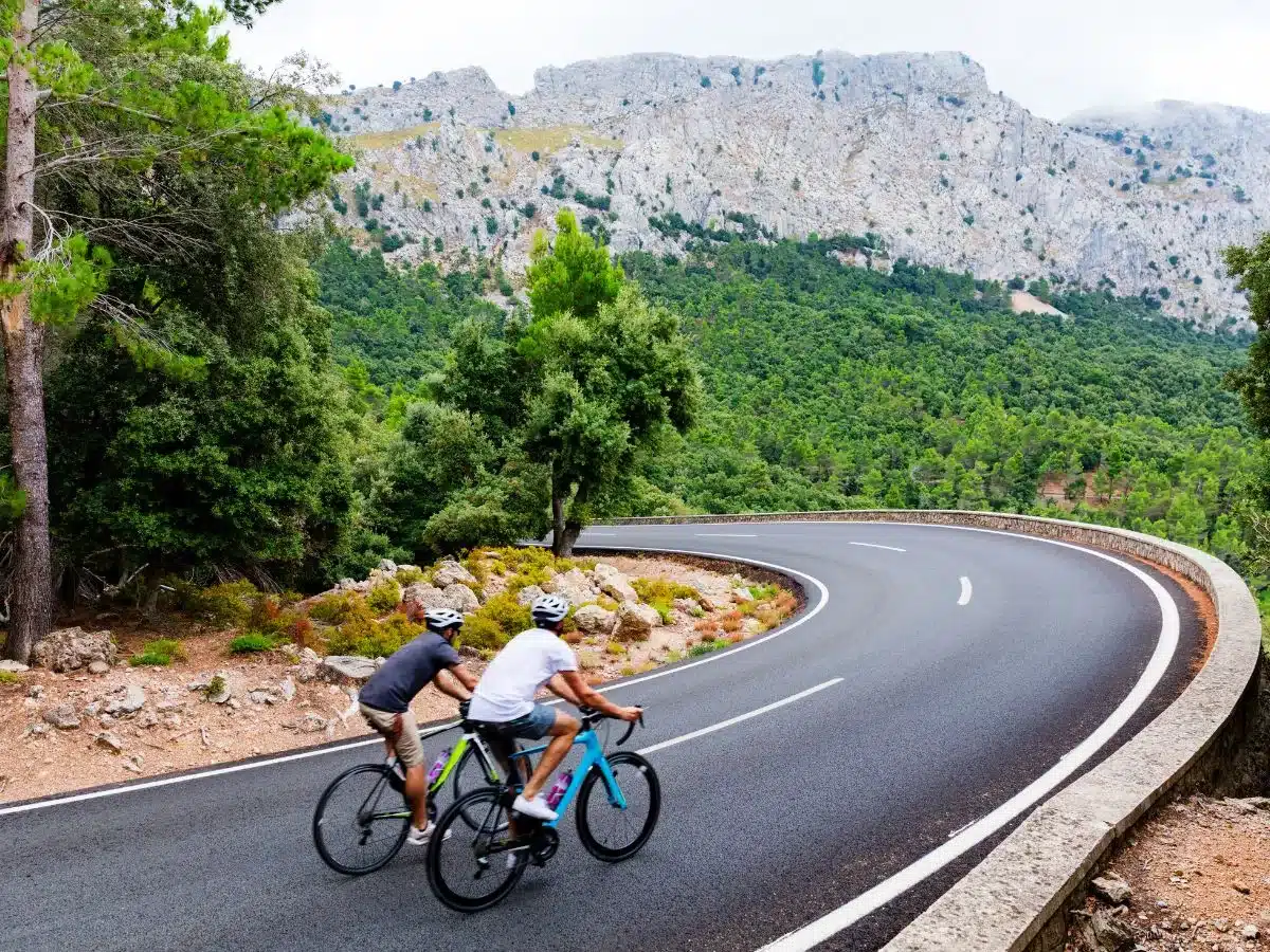 Driving in Mallorca with Cyclists
