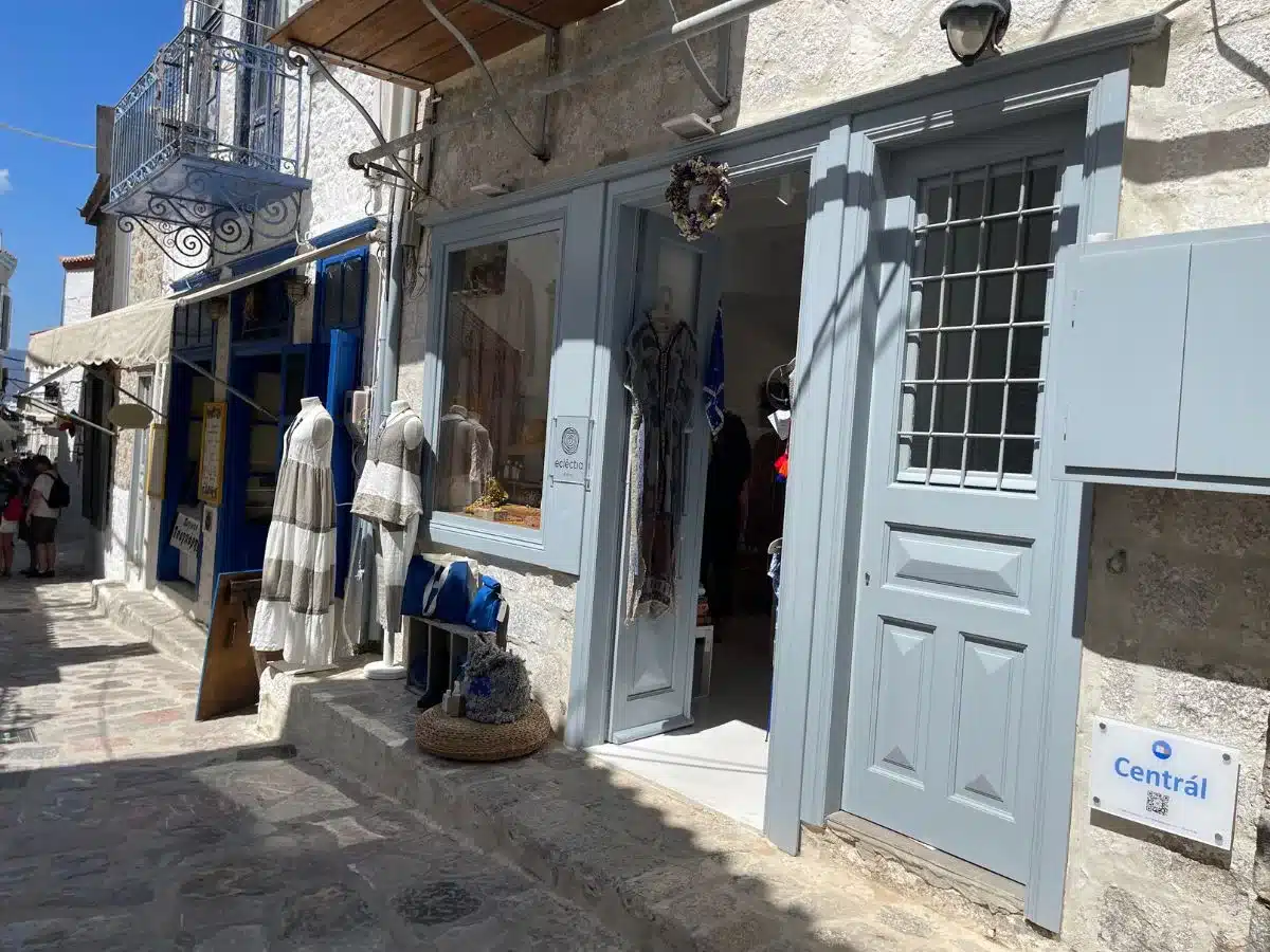Boutique shopping in Hydra Greece