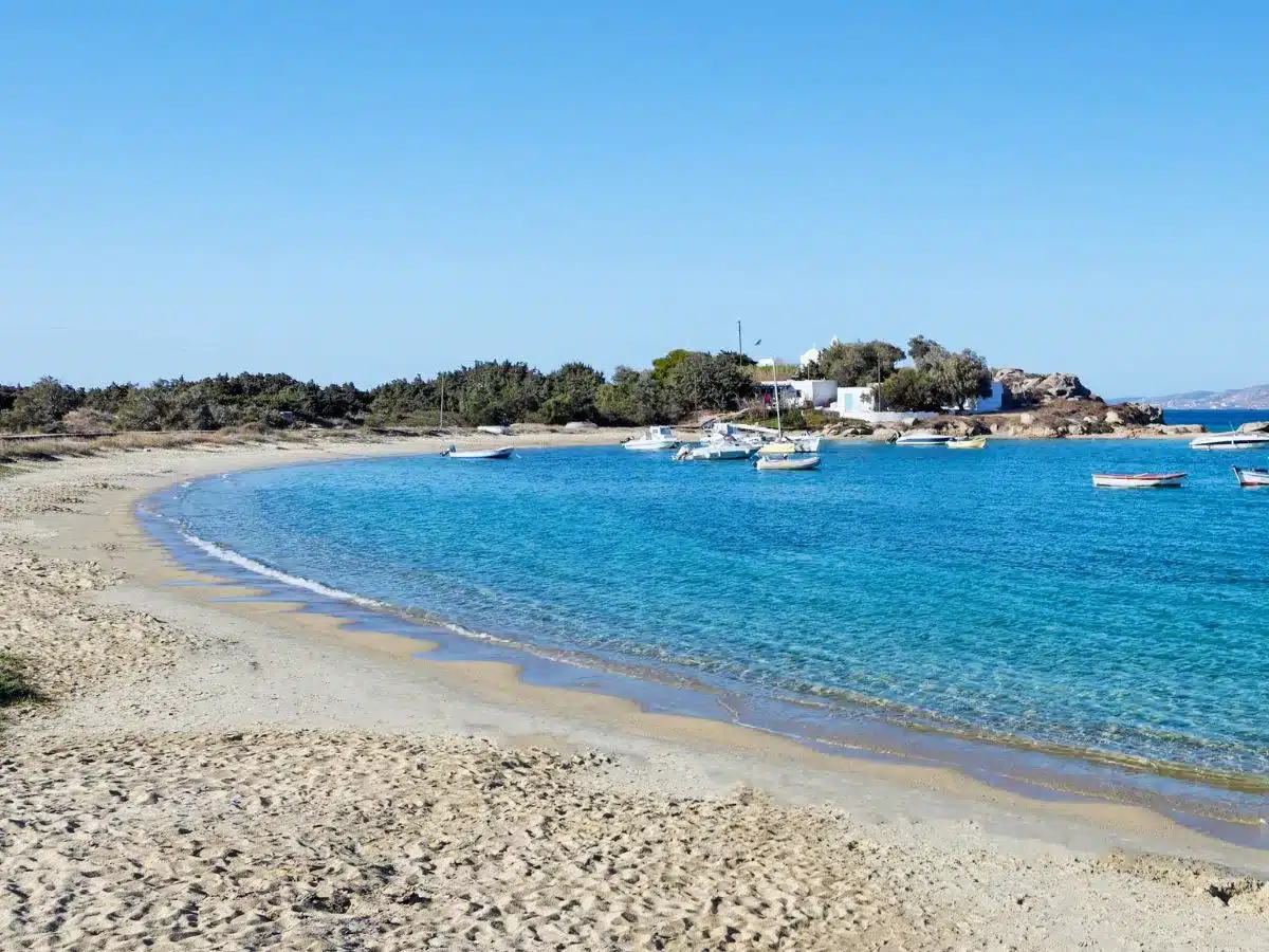 Take your rental car in Naxos to Agia Anna Beach