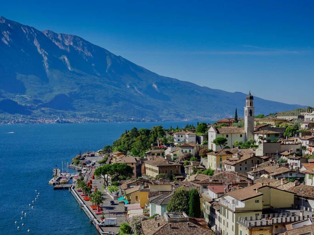 Overview picture of Lake Garda and the village. Easily Visit Lake Garda from Verona