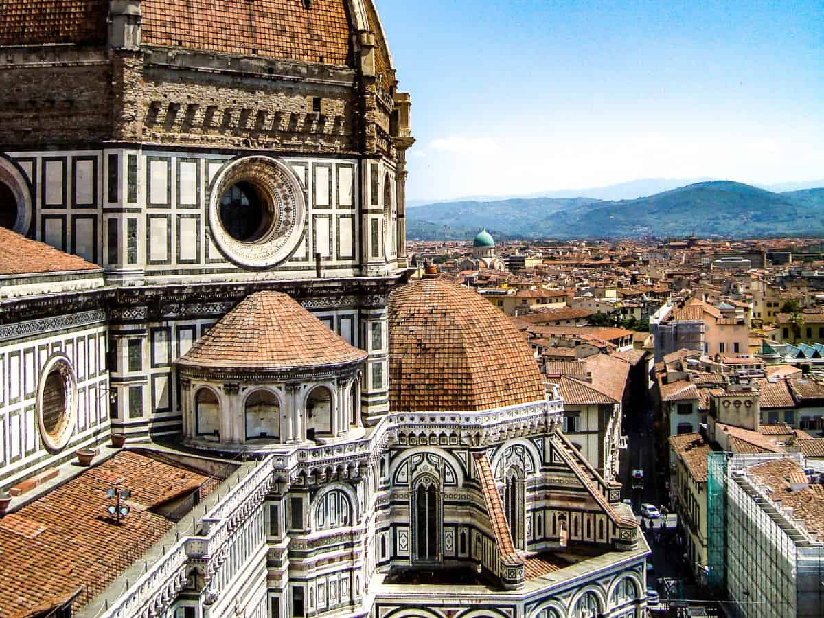 View of Florence from overhead.