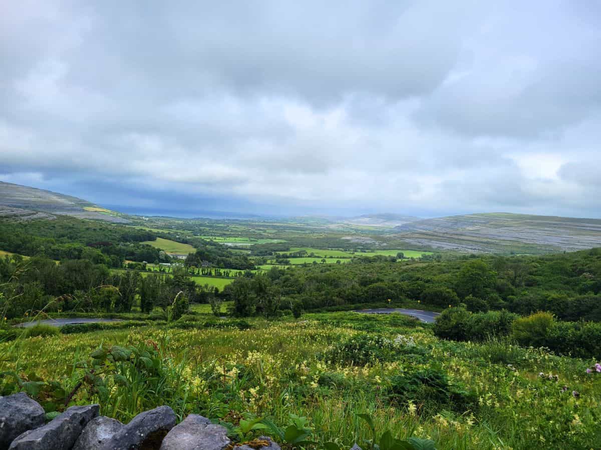 Rolling hills and valley in Ireland. Galway is worth visiting if you love the outdoors