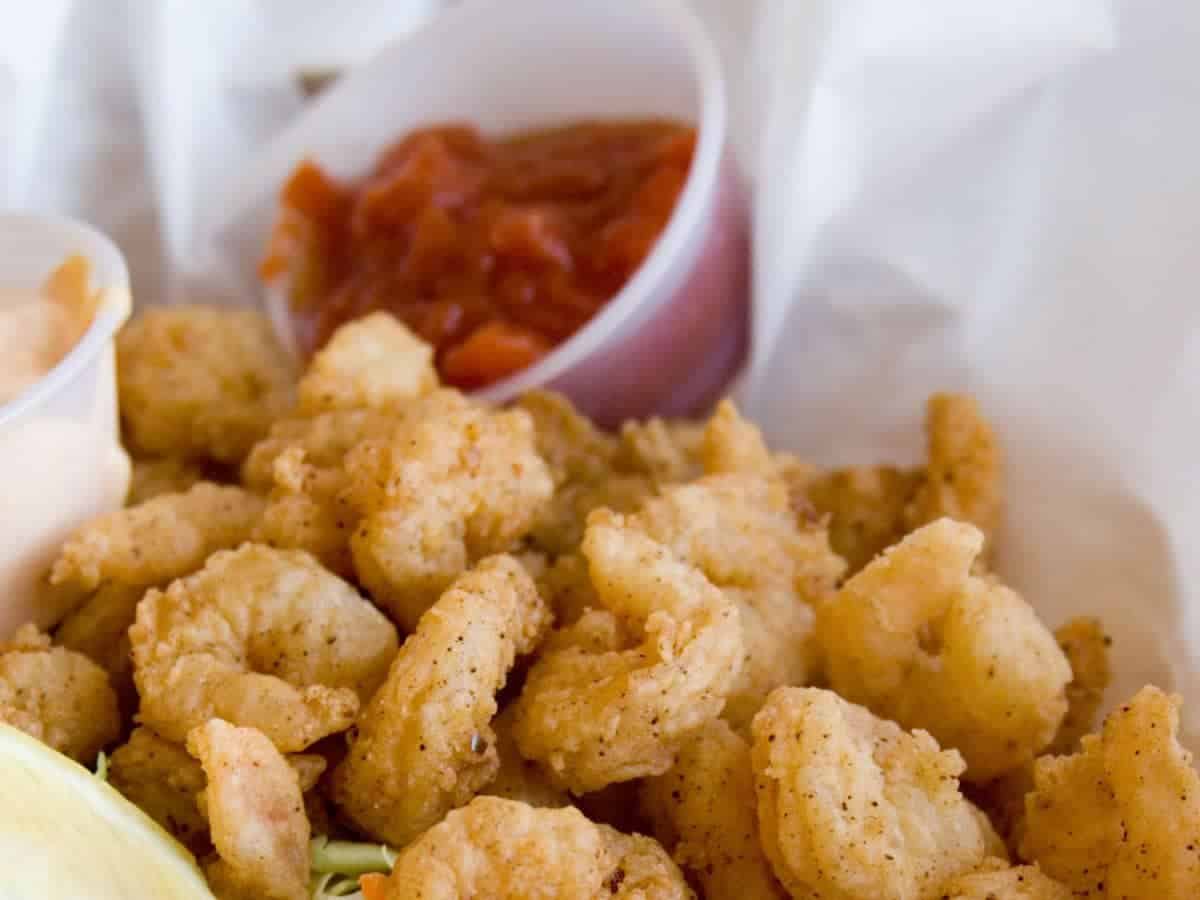 Eat popcorn shrimp as one of the things to do in Symi