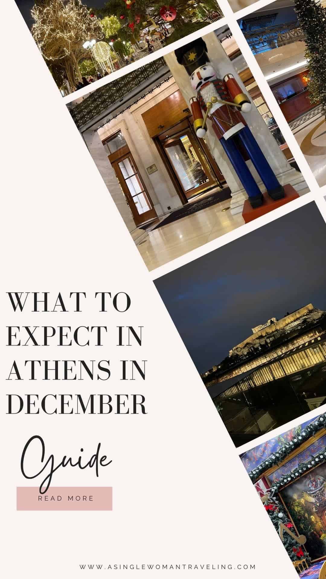 Another Pinterest pin for images for Athens in December