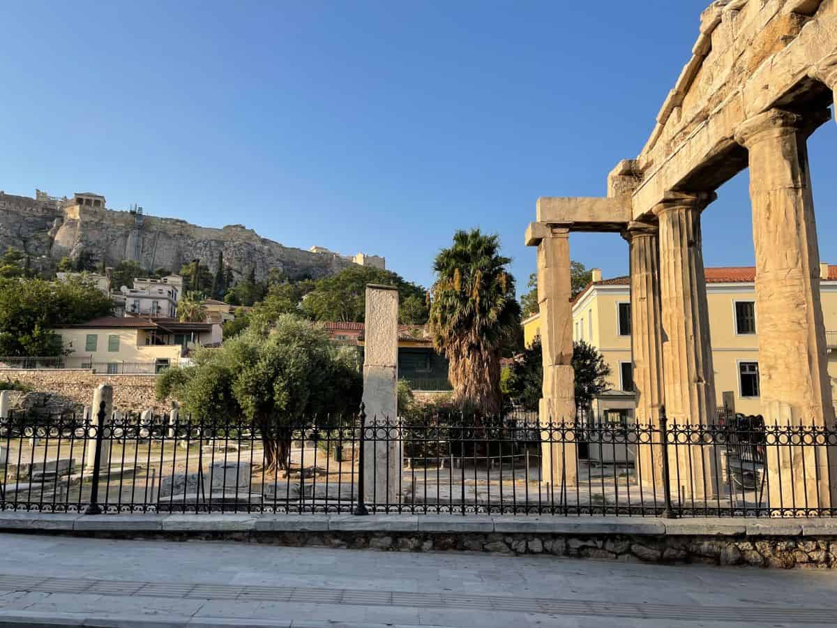 The Greek Ruins at the Roman Agora in Athens in November