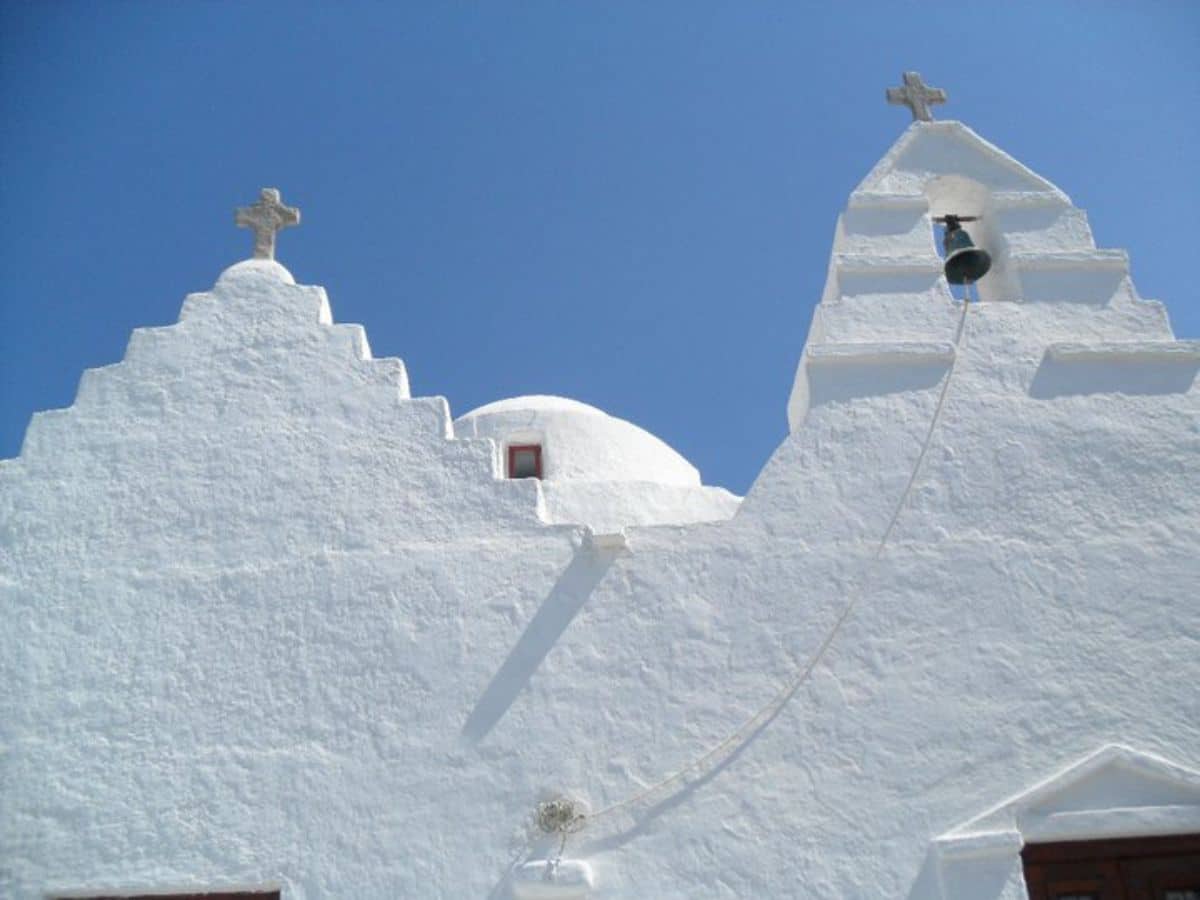 top of churches in Mykonos