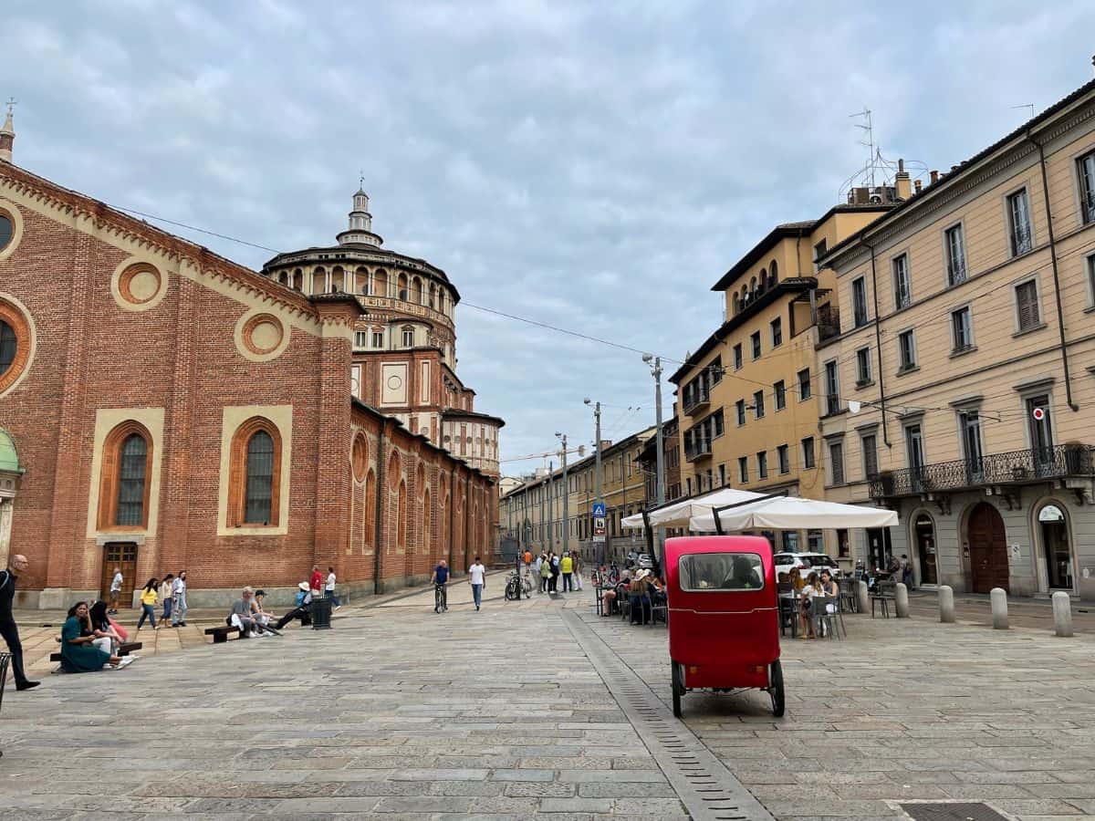 The exterior of Santa Maria delle Grazie