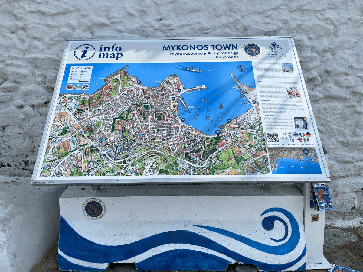 Town Map of Mykonos