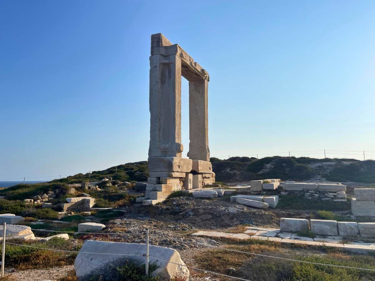 The iconic Naxos Portara (or Temple Of Apollo)