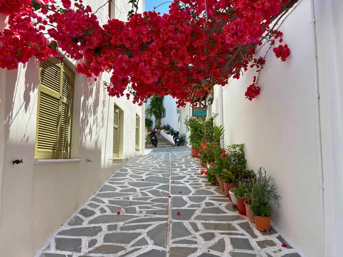 Beautiful streets of Naxos Greece