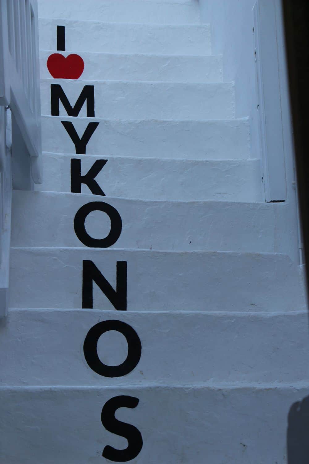 I love Mykonos stairs for Mykonos Instagram Spots