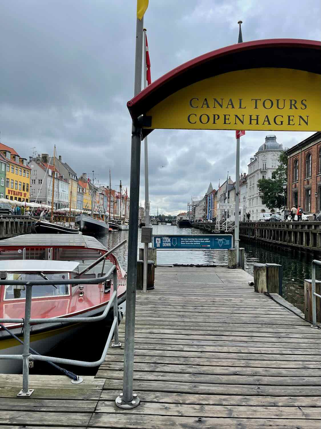 the canal at Nyhavn harbor. 