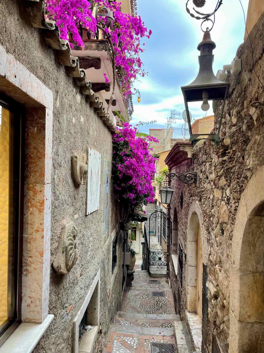 beautiful alleyway in Taormina