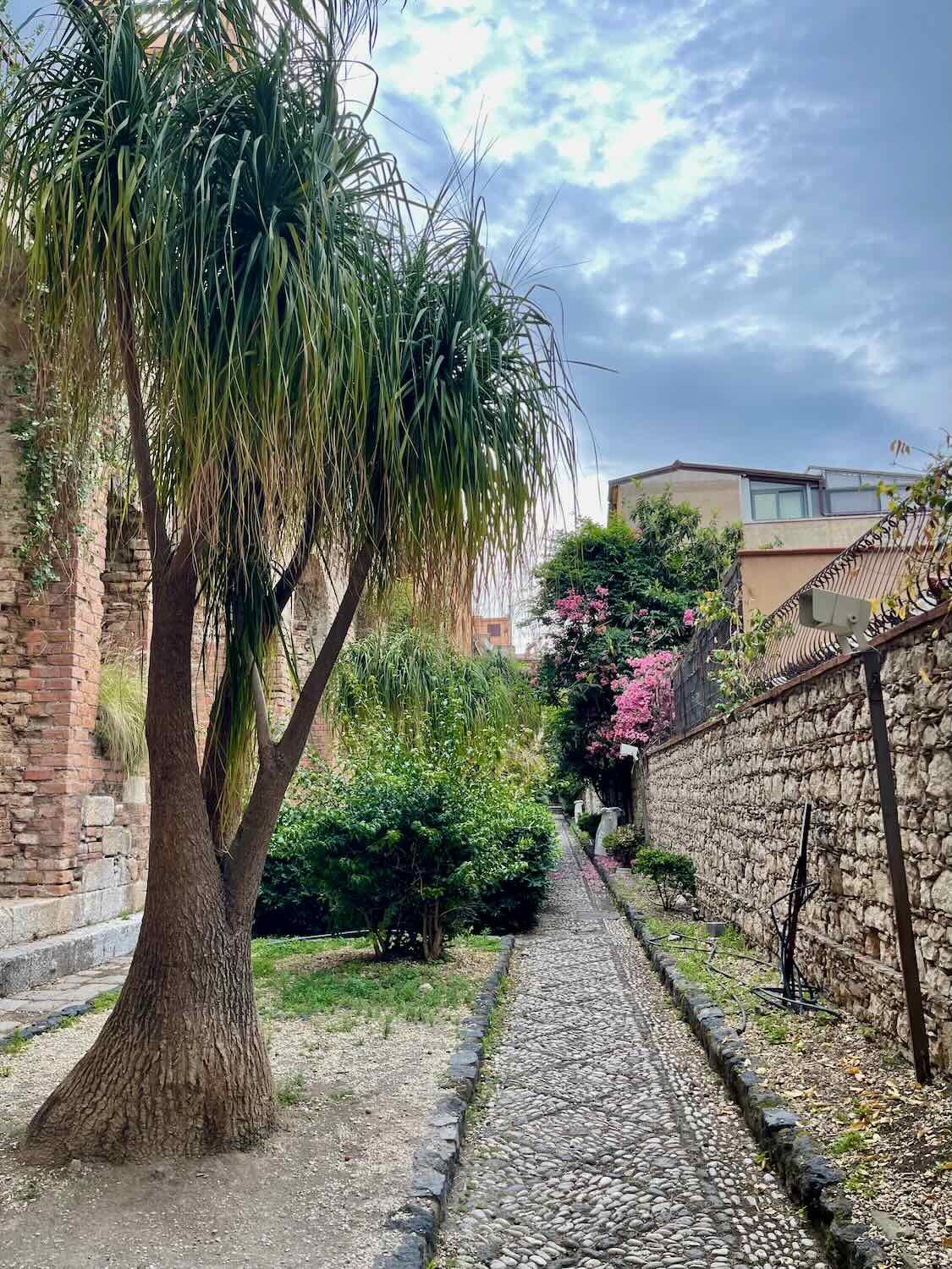 Picturesque walkway in Taormina