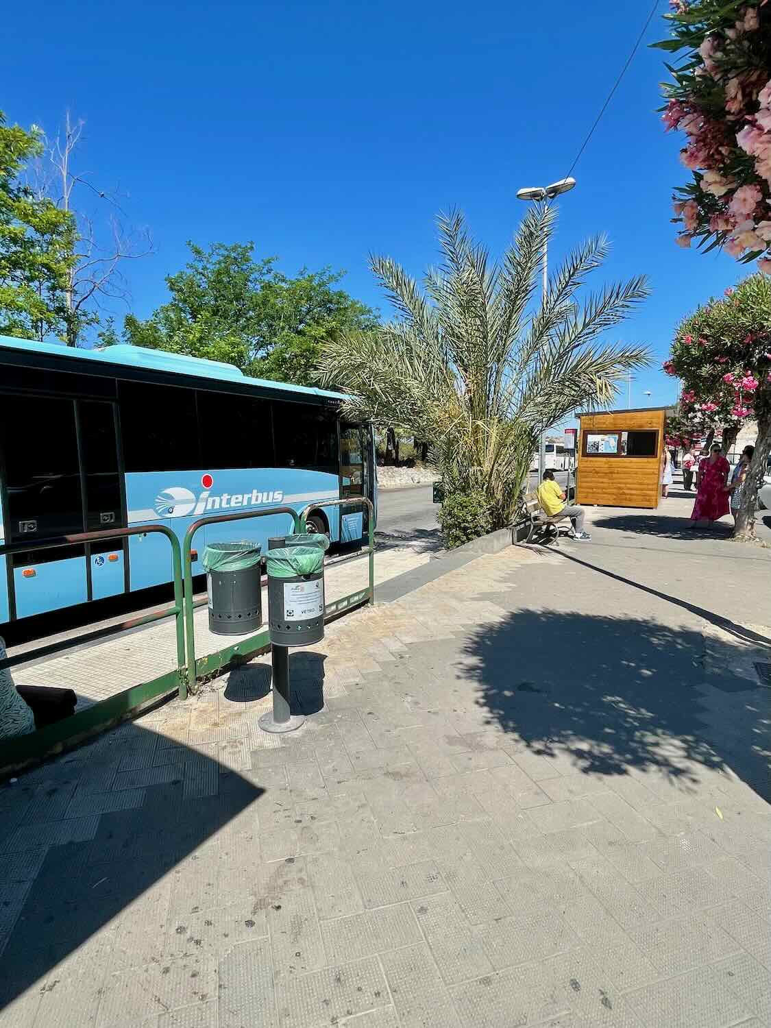 A picture of the bus station in Siracusa