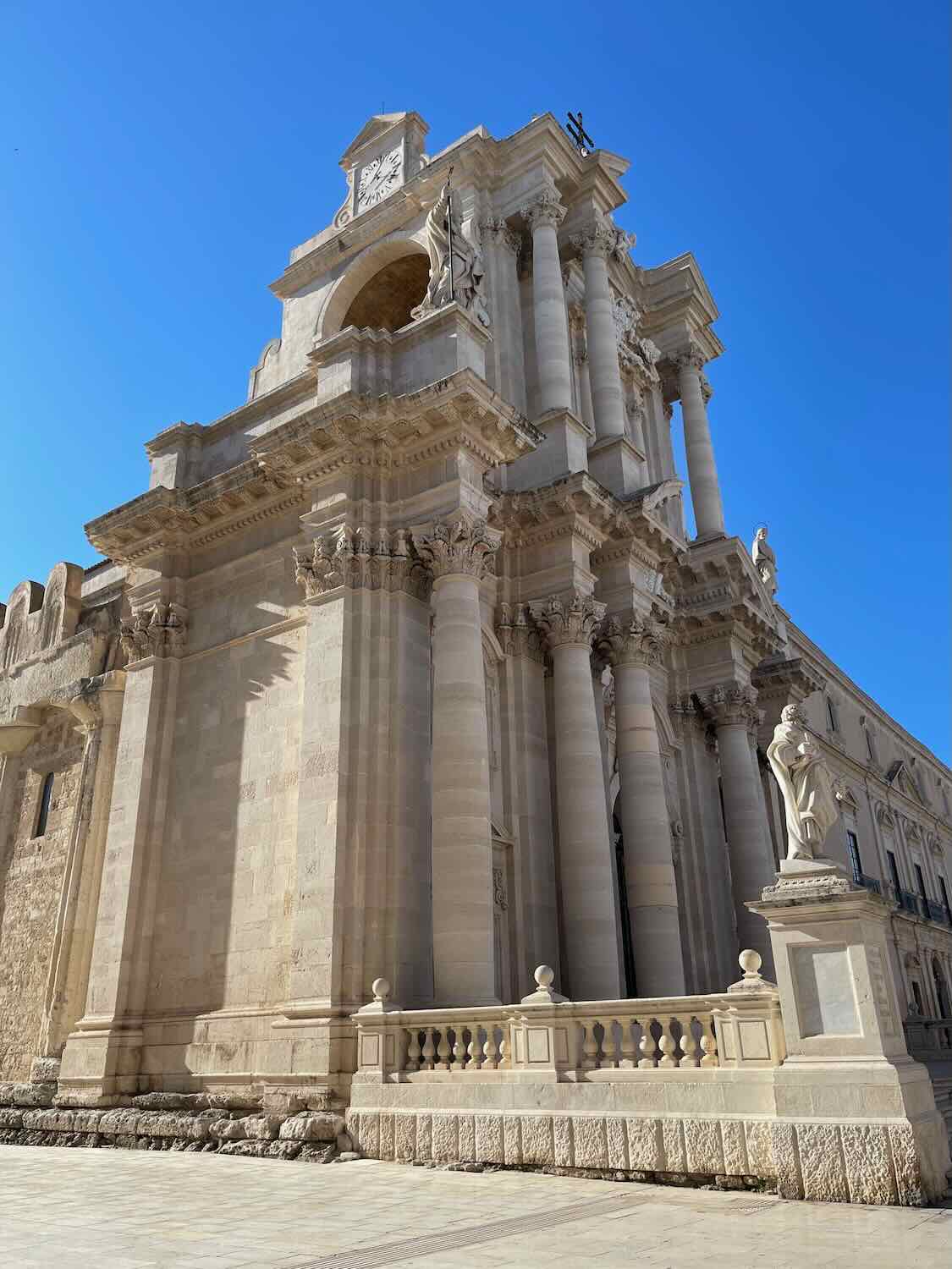 Side view of the Cathedral in Siracusa