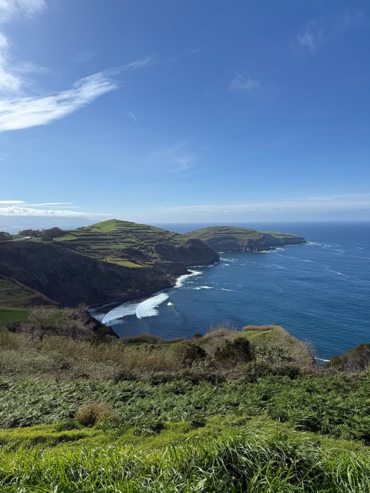 Dramatic coastal cliffs and ocean views in S&atilde;o Miguel, Azores
