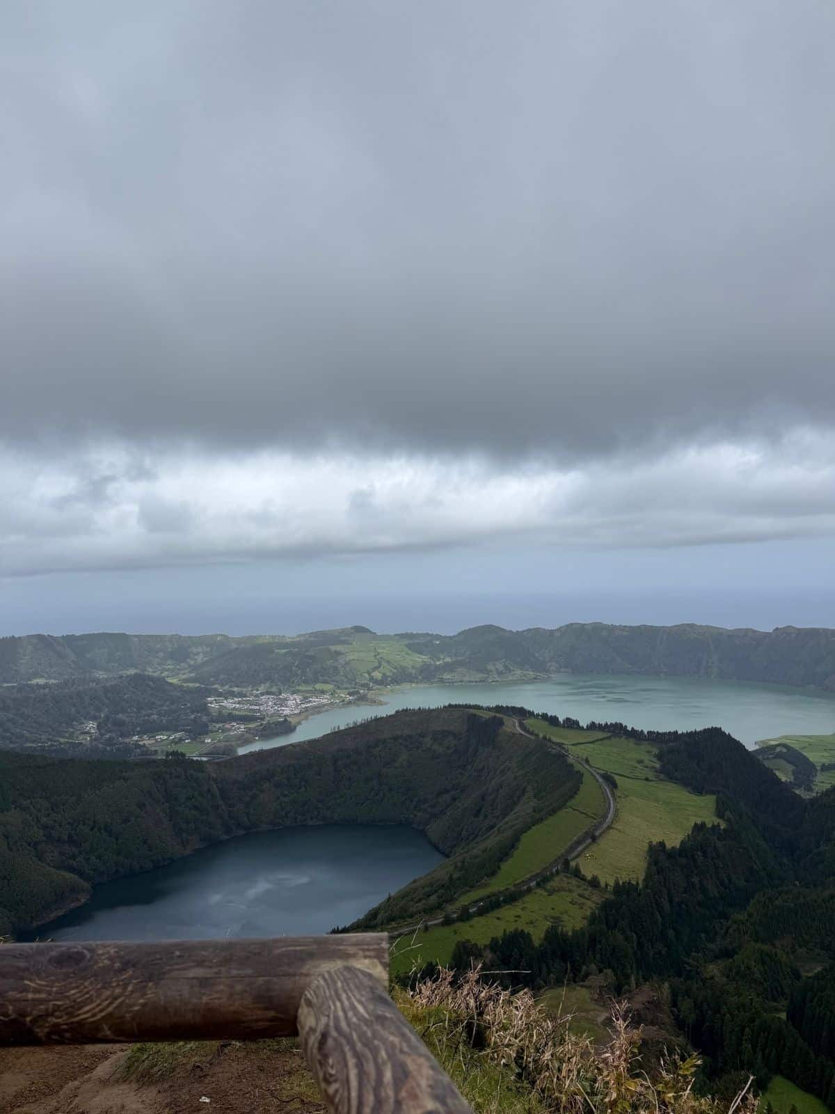Panoramic view of Sete Cidades lakes in S&atilde;o Miguel, Azores