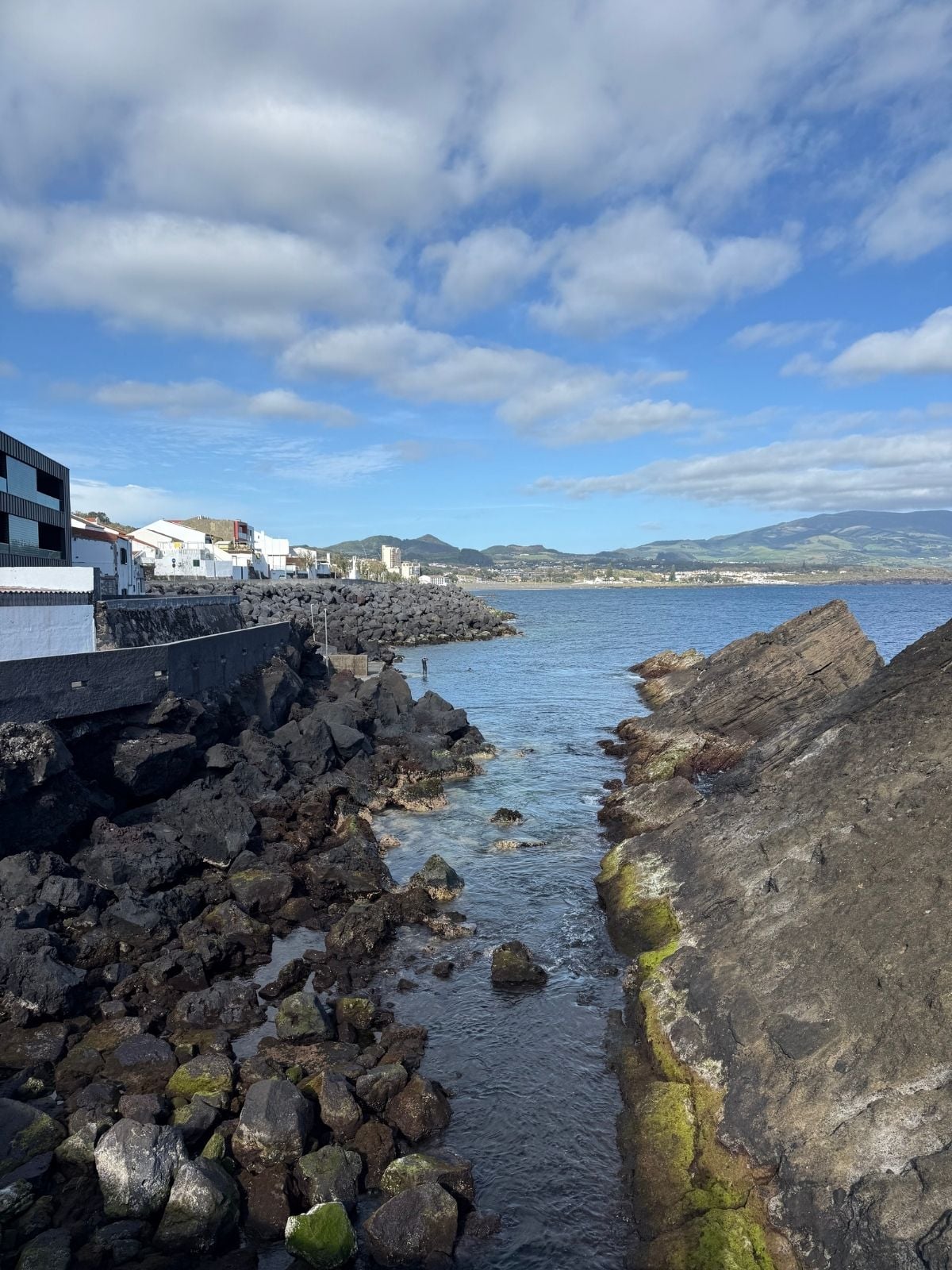 Rocky coastline in Ponta Delgada S&atilde;o Miguel Azores