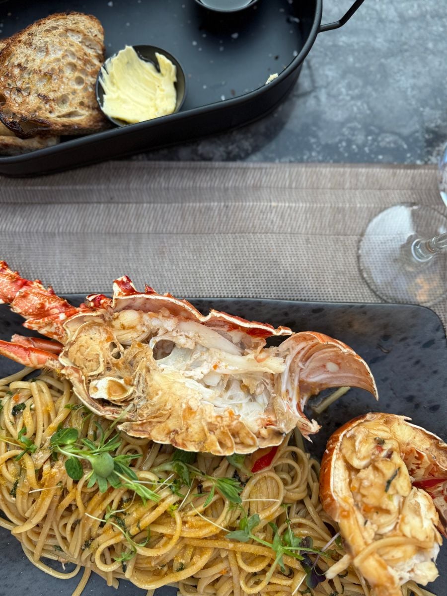 Lobster pasta at Nomad restaurant